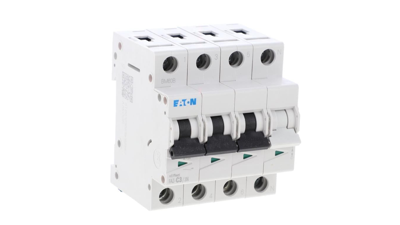 Wyłącznik nadprądowy 3P+N C 3A 15kA AC FAZ-C3/3N 278965
