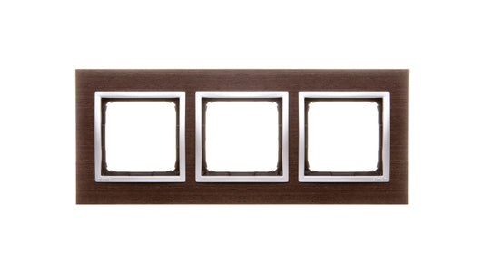 Simon 54 Nature Ramka potrójna drewno SREBRNE WENGE DRN3/84