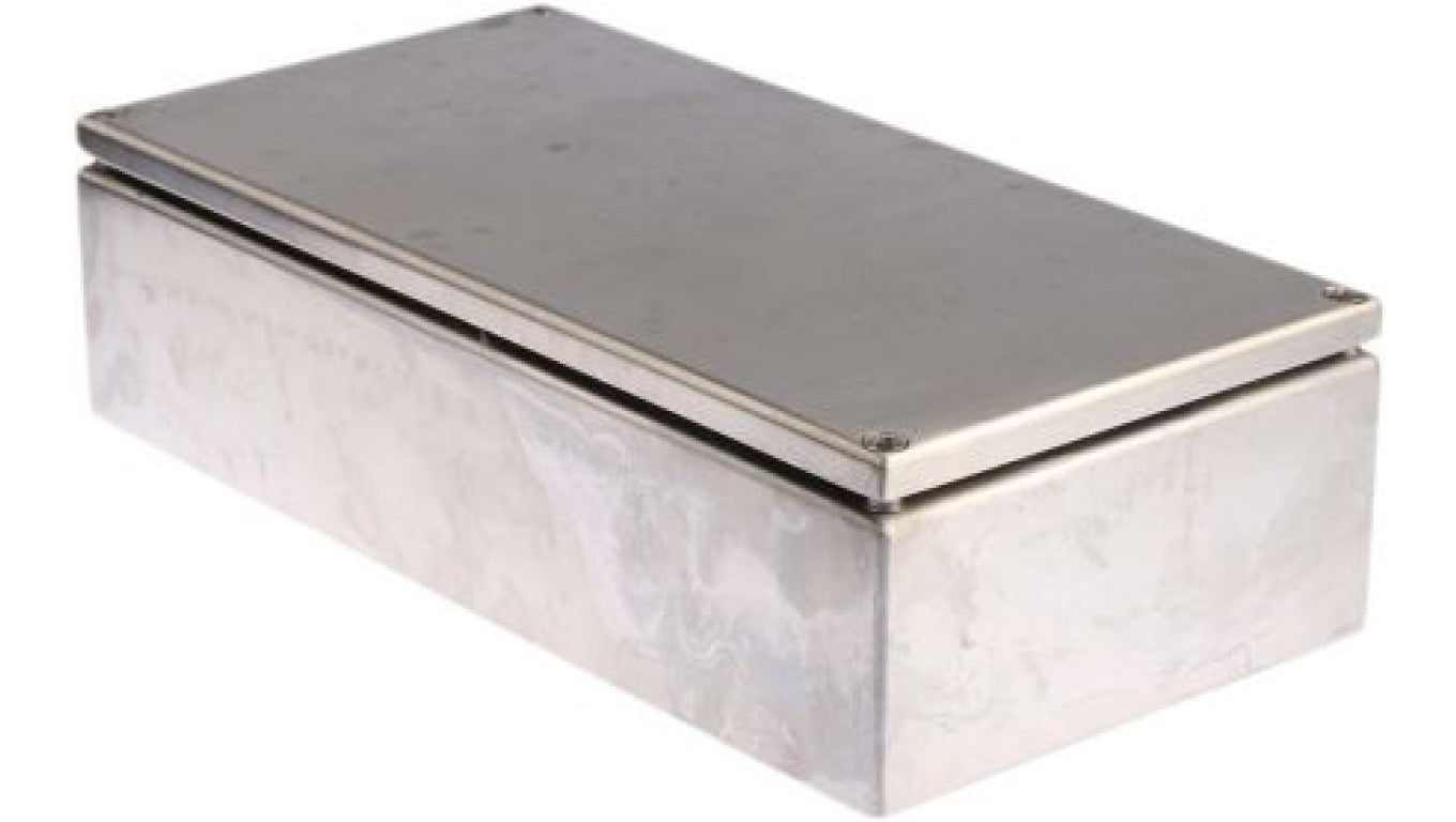 Puszka elektroinstalacyjna, 300 x 80 x 150mm, IP66, kolor Niemalowany, materiał Stal nierdzewna, RS PRO