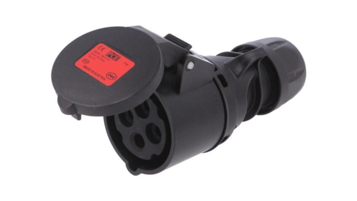 Złącze zasilające 3-fazowe AC, wtyk żeński, 16A/400VAC, IP44 214-6X