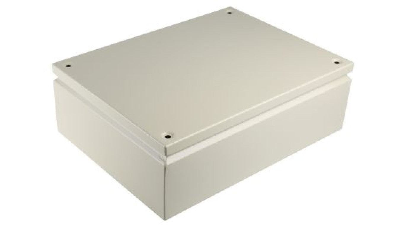 Puszka elektroinstalacyjna, 400 x 300 x 120mm, IP66, kolor RAL 7032, materiał Stal, RS PRO