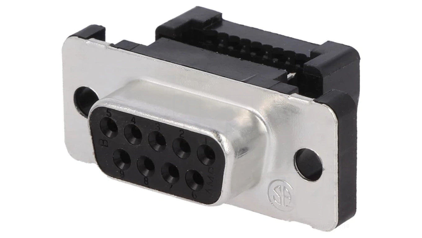 D-Sub 9-PIN wtyk żeńskie na taśmę IDC rozmiar 1 (DE) 1658612-4