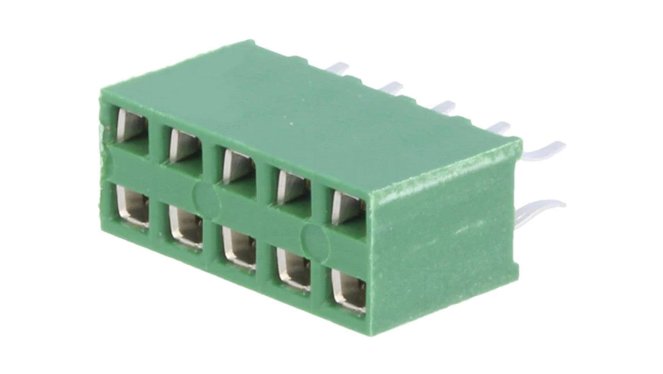 Złącze kołkowe HV-100 żeńskie 10-PIN proste 2,54mm THT 2x5 215307-5