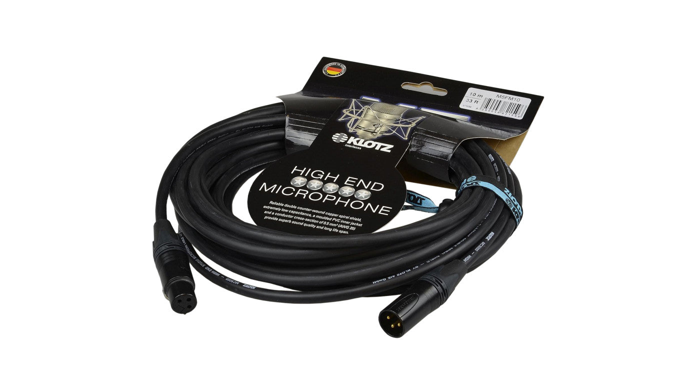 KLOTZ M5 Kabel mikrofonowy przedłużacz XLR (wtyk / gniazdo) 10m