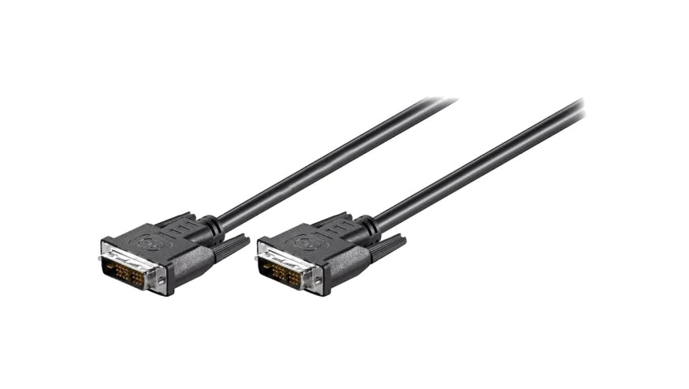 Kabel DVI-D (18+1) wtyk,z obu stron 2m czarny 50850