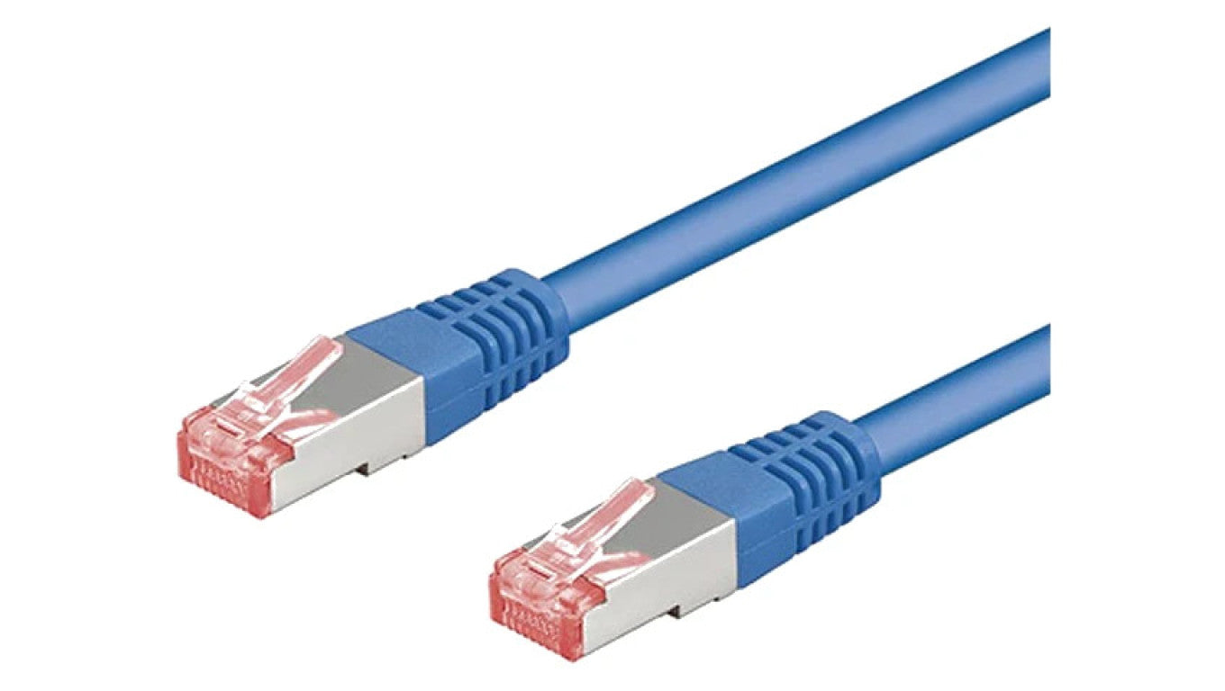Patch cord S/FTP 6a linka Cu LSZH niebieski 5m 27AWG 93812