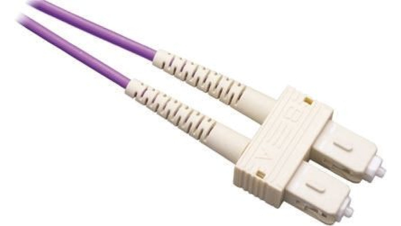 Kabel światłowodowy, średnica: 50/125μm, OM3 Wielomodowy, Fioletowy, SC/SC