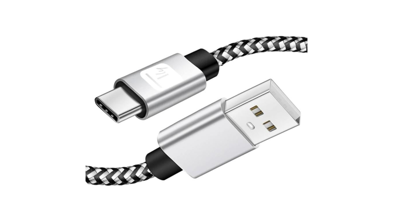 Kabel USB 2.0 USB-A na USB-C 3A czarno-szary oplot iICOC MU2AC-005-AL /0.5 m/