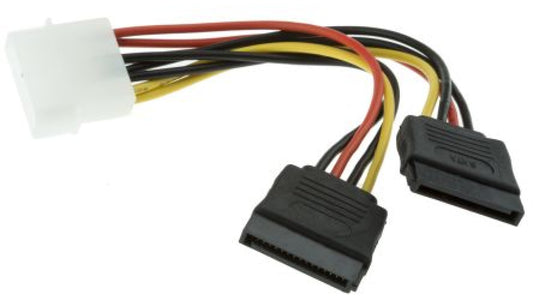 Kabel SATA, Zespół kabla połączeniowego, 4 styki Molex - SATA, 120mm
