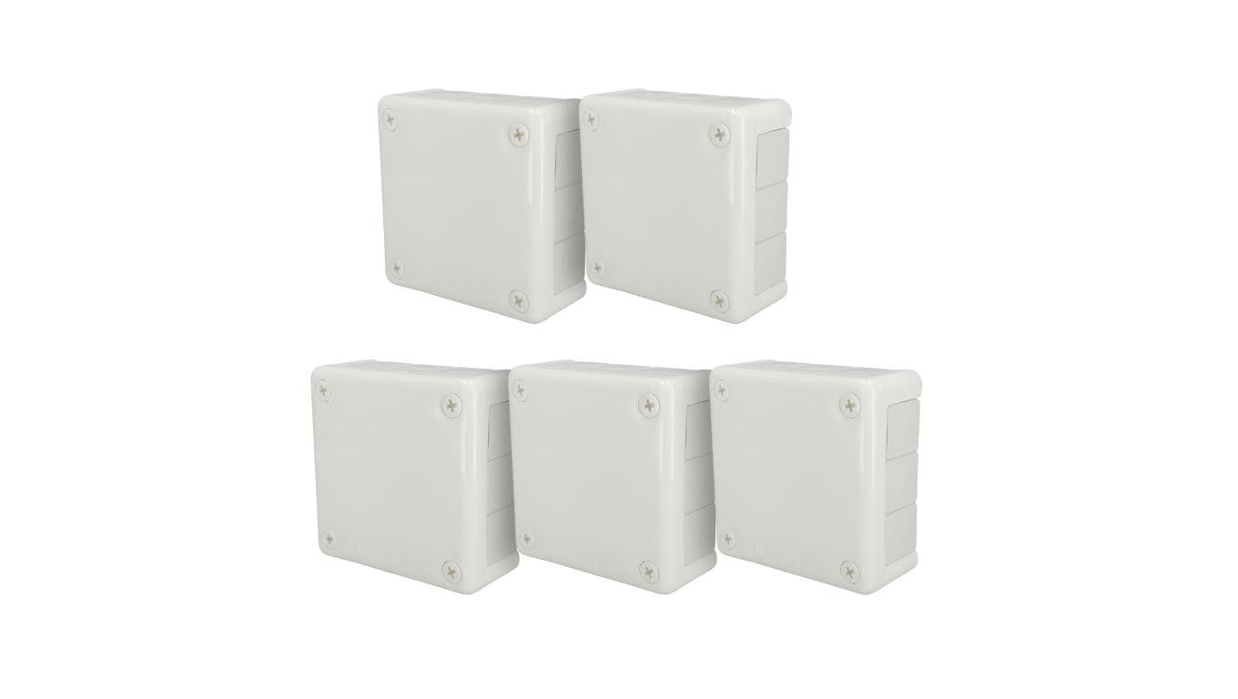 Puszka hermetyczna natynkowa 118x118x46mm 12-wlotowa, z dławikami gumowymi, IP55 zamknięcie na wkręty, biała EDO 5szt.