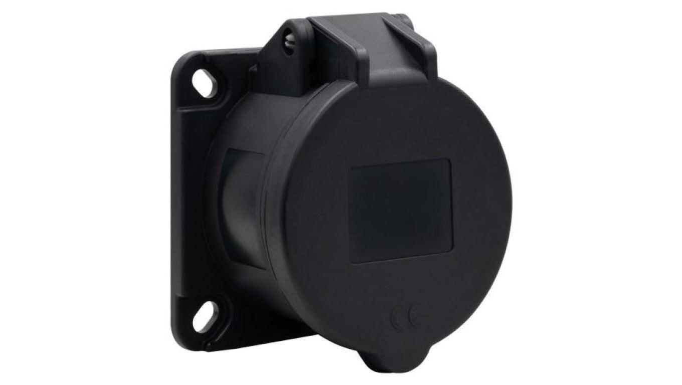 Gniazdo tablicowe proste 16A 5p 380V-415V /FE/ IP44 czarne