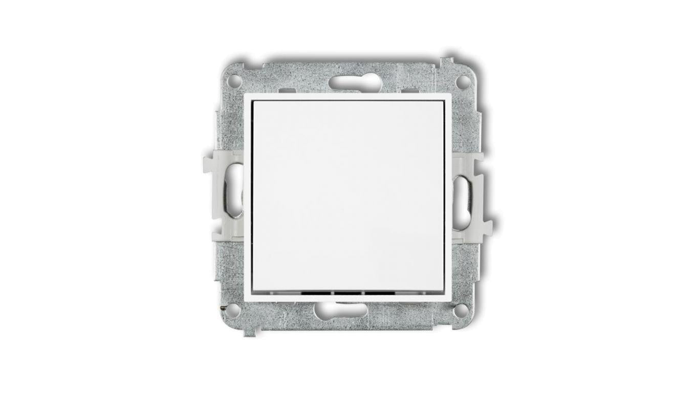 ICON Mechanizm łącznika zwiernego, jednobiegunowego (jeden klawisz bez piktogramu) biały IWP-4.1