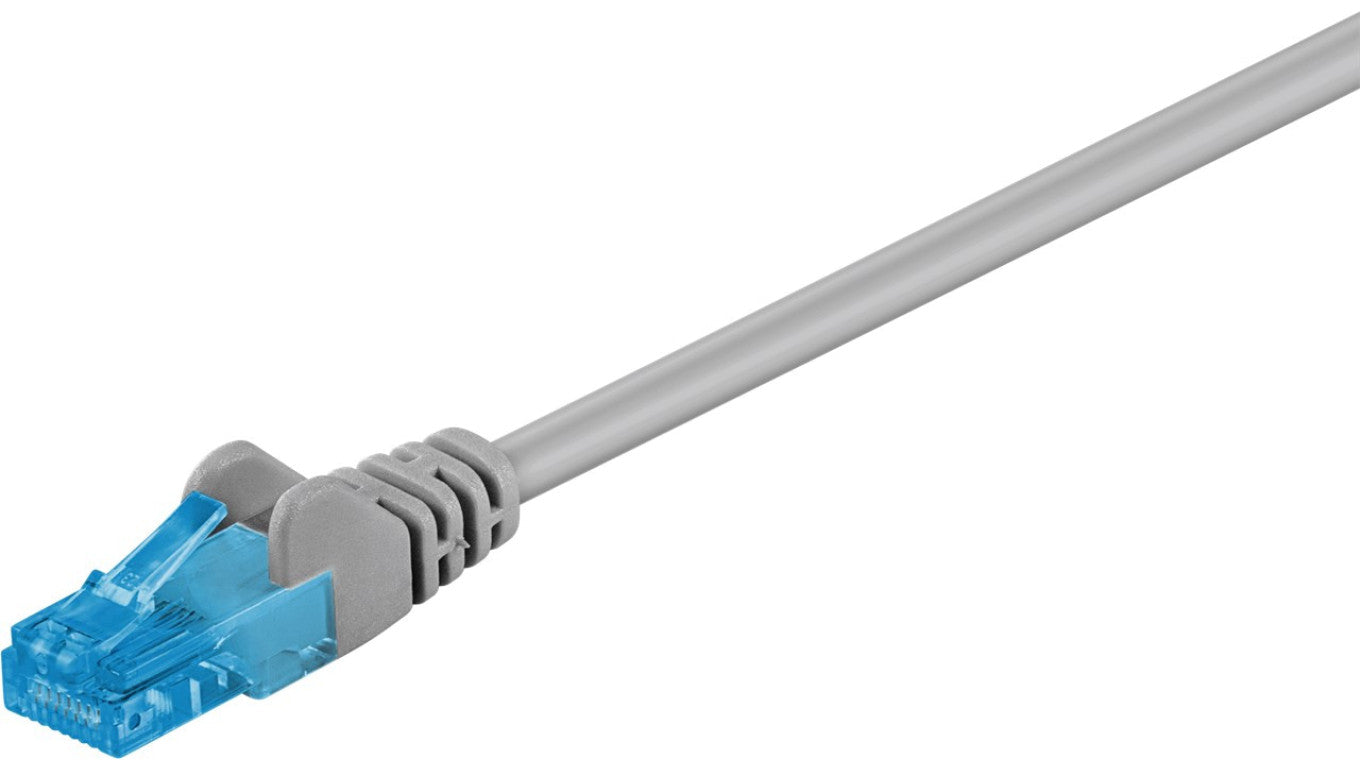 CAT 6AKabel łączący, U/UTP, Szary - Długość kabla 1 m