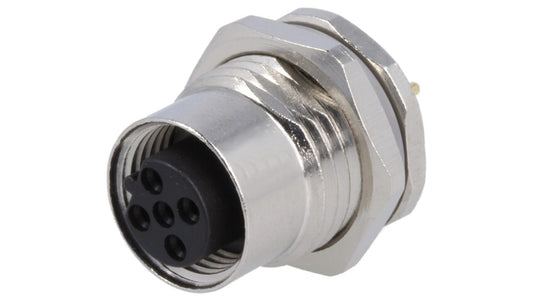 Złącze okrągłe M12 żeńskie proste montaż THT 5-PIN 60V T4141412051-000