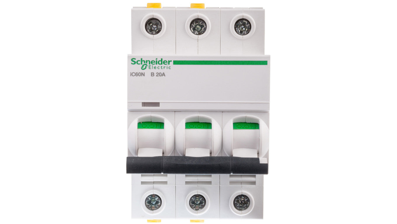 Wyłącznik nadprądowy 3P B 20A 6kA AC iC60N-B20-3 Acti9 A9F03320