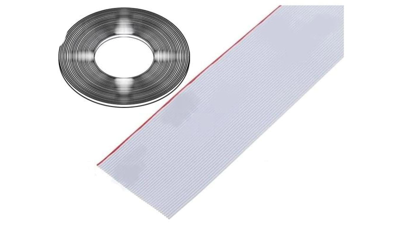 Przewód: wstążkowy 1,27mm linka Cu nieekranowany PVC szary 3801/09 (100FT)