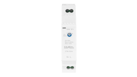 Zasilacz impulsowy montowany na szynie TH-35 (DIN) 15W 24V DC typ: ZTM-15/24 EXT10000280