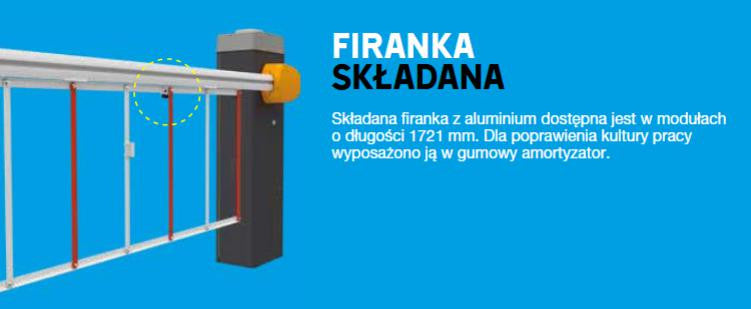 Szlaban CAME LS4 z ramieniem 803XA-0051 do 3m
