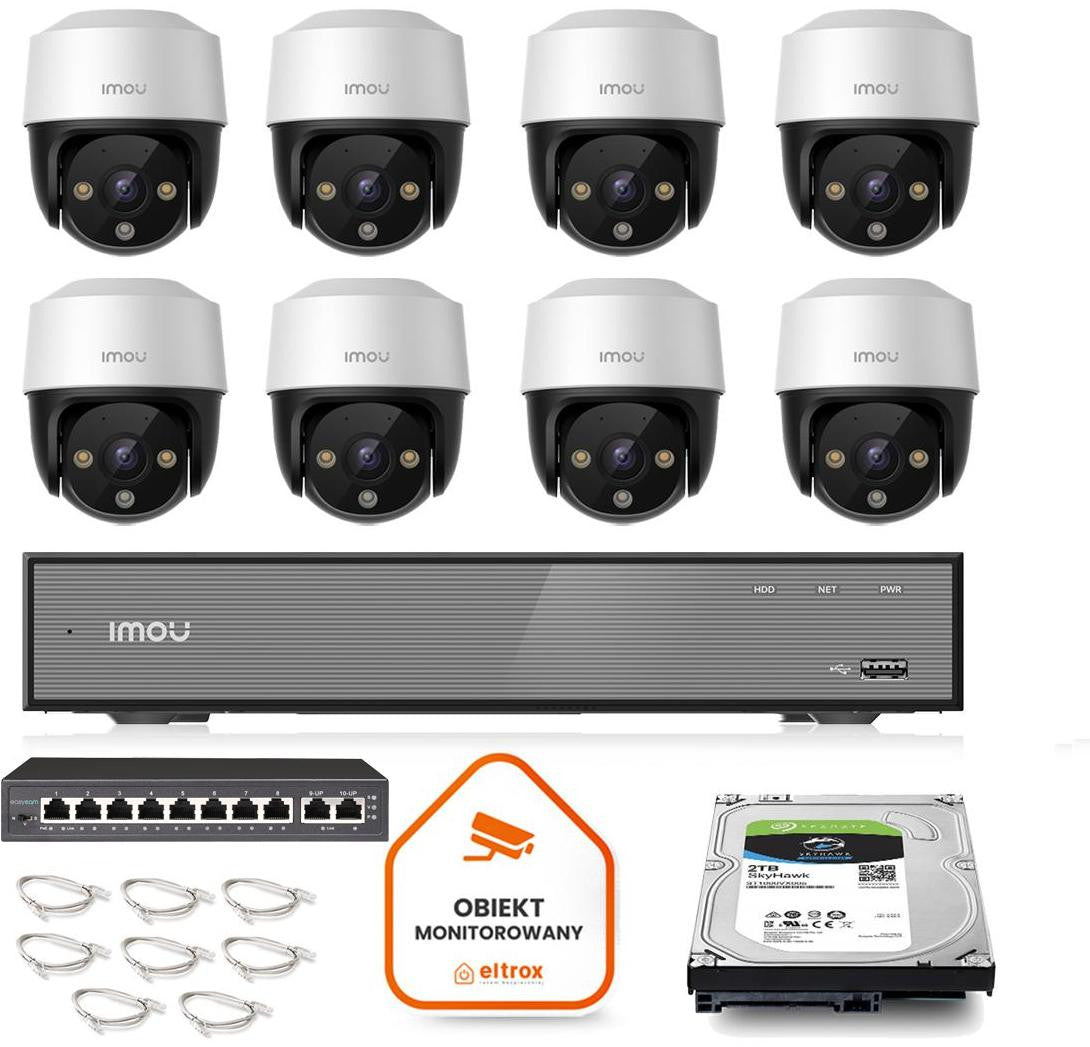 Zestaw monitoringu Imou 8x kamera Cruiser 4MP POE