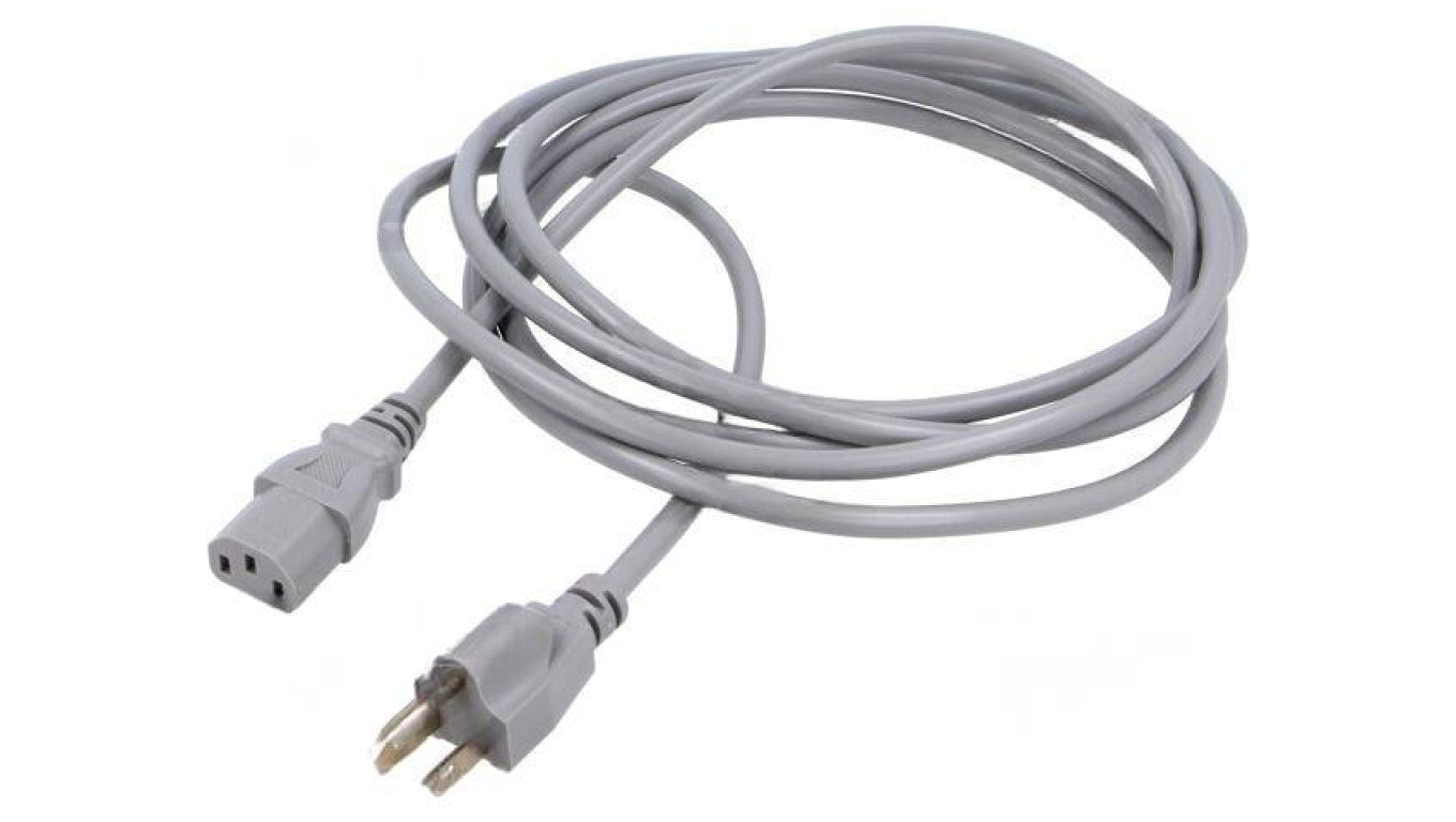Kabel: 3x0,75mm2, IEC C13 żeński,NEMA 5-15 (B) wtyk, 3m LT-832+501 VCTF 3X0.75 3M GRY