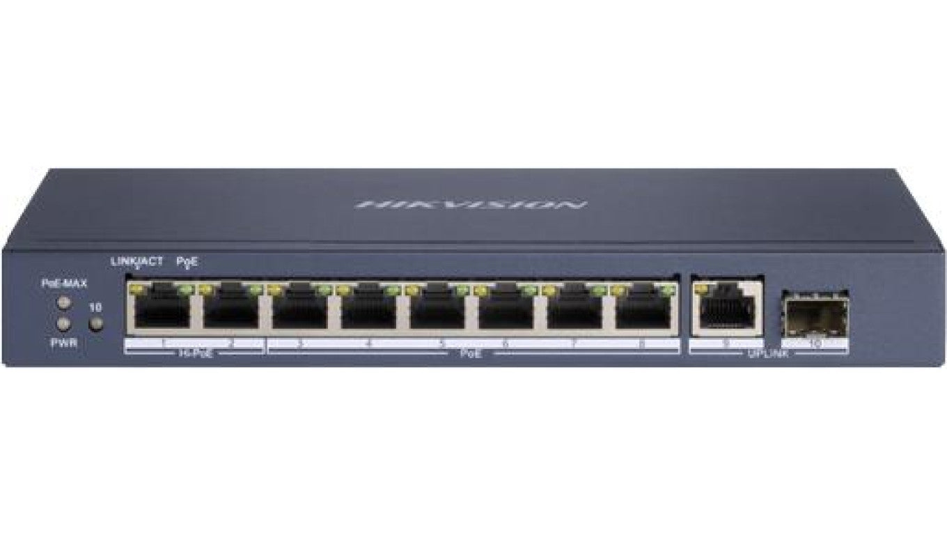 Switch PoE 8-portowy 1Gbps + SFP (niezarządzalny) DS-3E0510HP-E