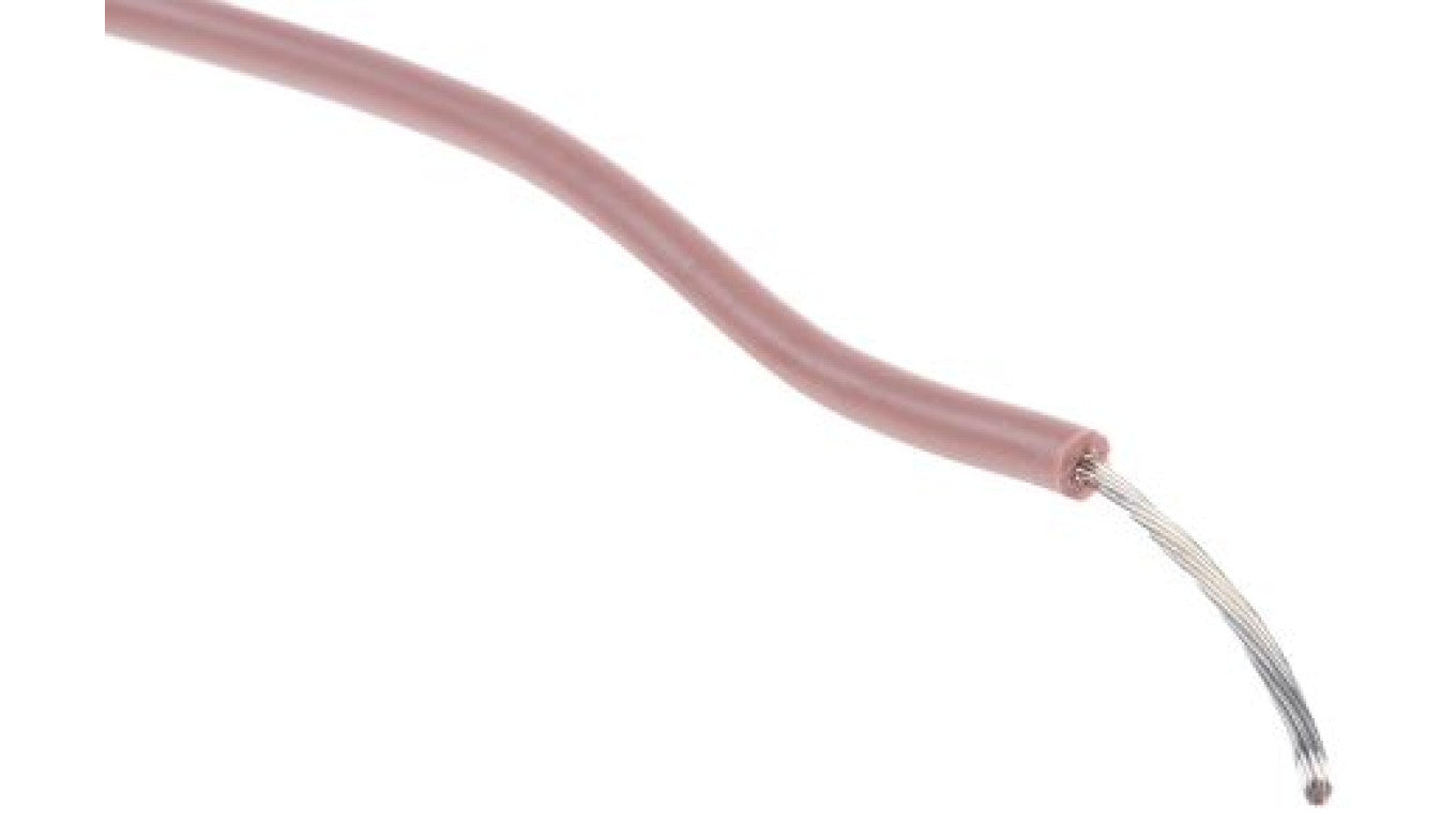 Przewód o podwyższonej odporności izolacja silikonowa Brązowy, 25m 0,5 mm² 16/0,2 mm, 750 V, -60 → +180 C, Ø