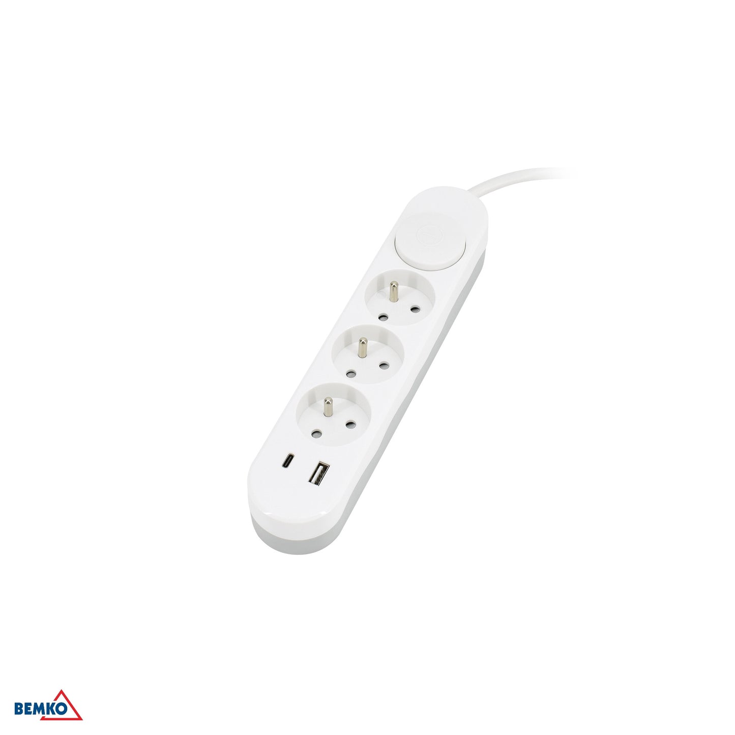 Przedłużacz NB 3X 2P+Z+WYl. 1.5MM X 2.0M + 2x USB(C+A)