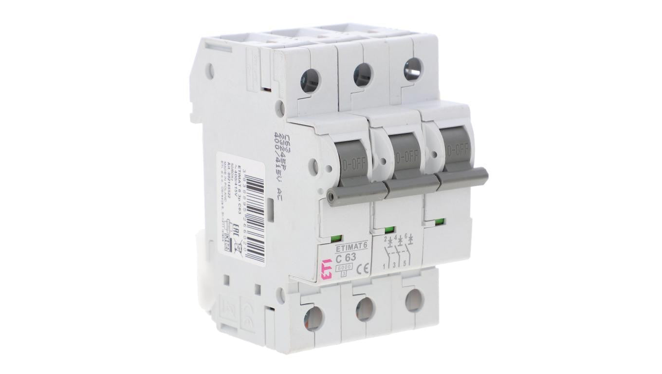 Wyłącznik nadprądowy 3P C 63A 6kA AC ETIMAT 6 002145522