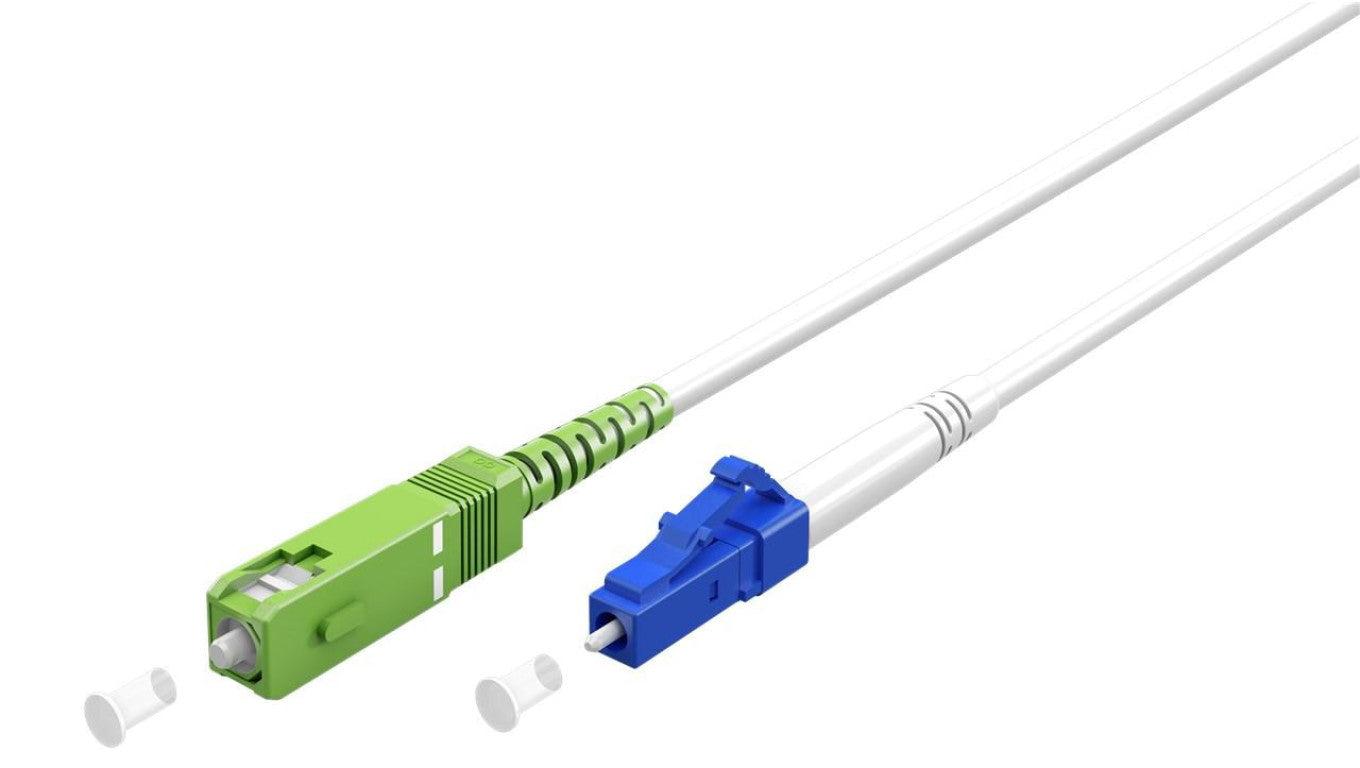 Kabel światłowodowy (FTTH), Singlemode (OS2) White, biały (Simplex), 20 m - Długość kabla 20 m