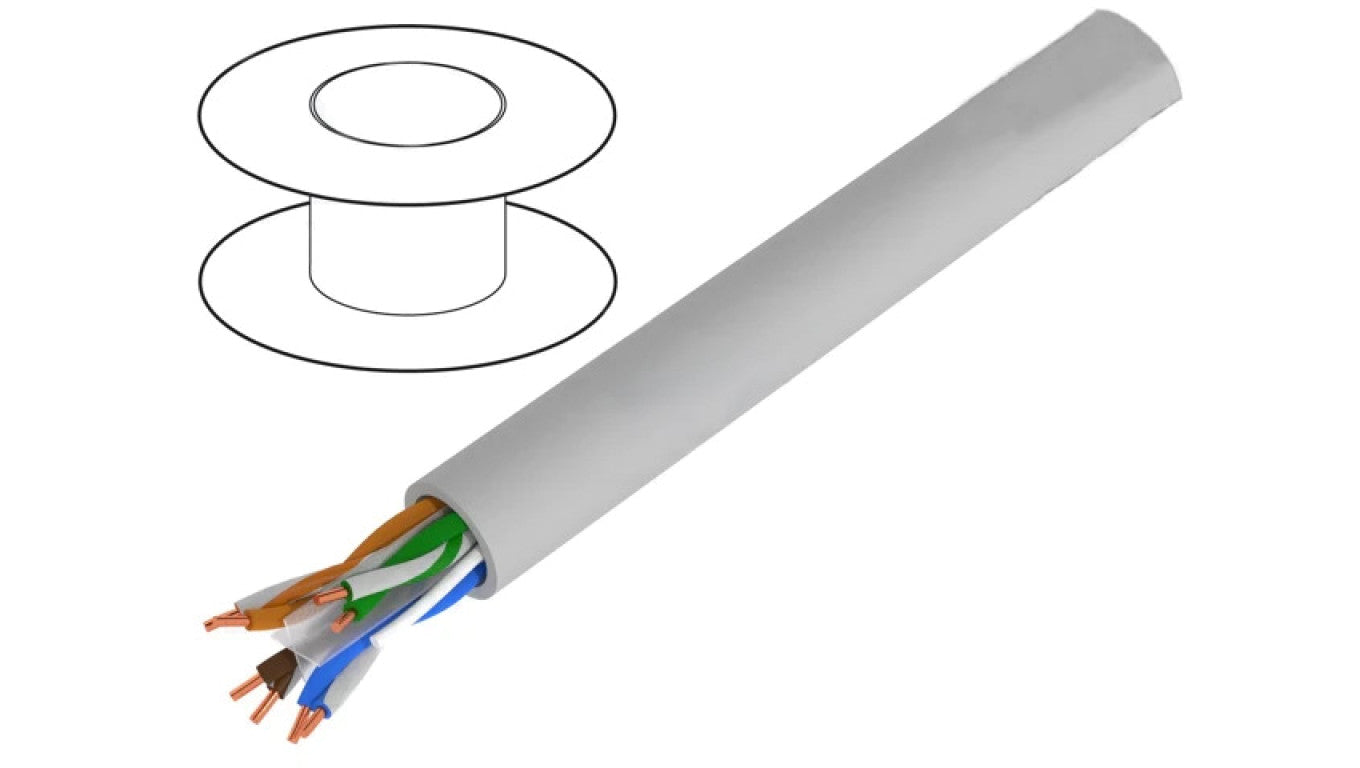 Przewód do przesyłu danych U/UTP o długości 305m (rolka), 23AWG, Eth:6 CQ2305U
