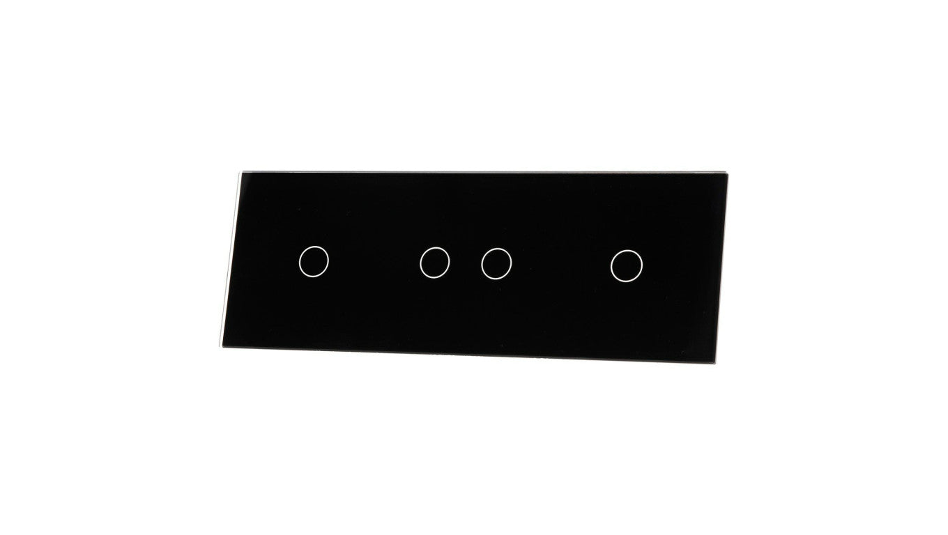 Livolo CZARNY PANEL SZKLANY 1+2+1 70121-62