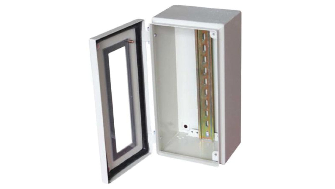 Puszka elektroinstalacyjna, 150 x 300 x 80mm, IP65, kolor Szary, materiał Stal, 0-wejściowa, RS PRO