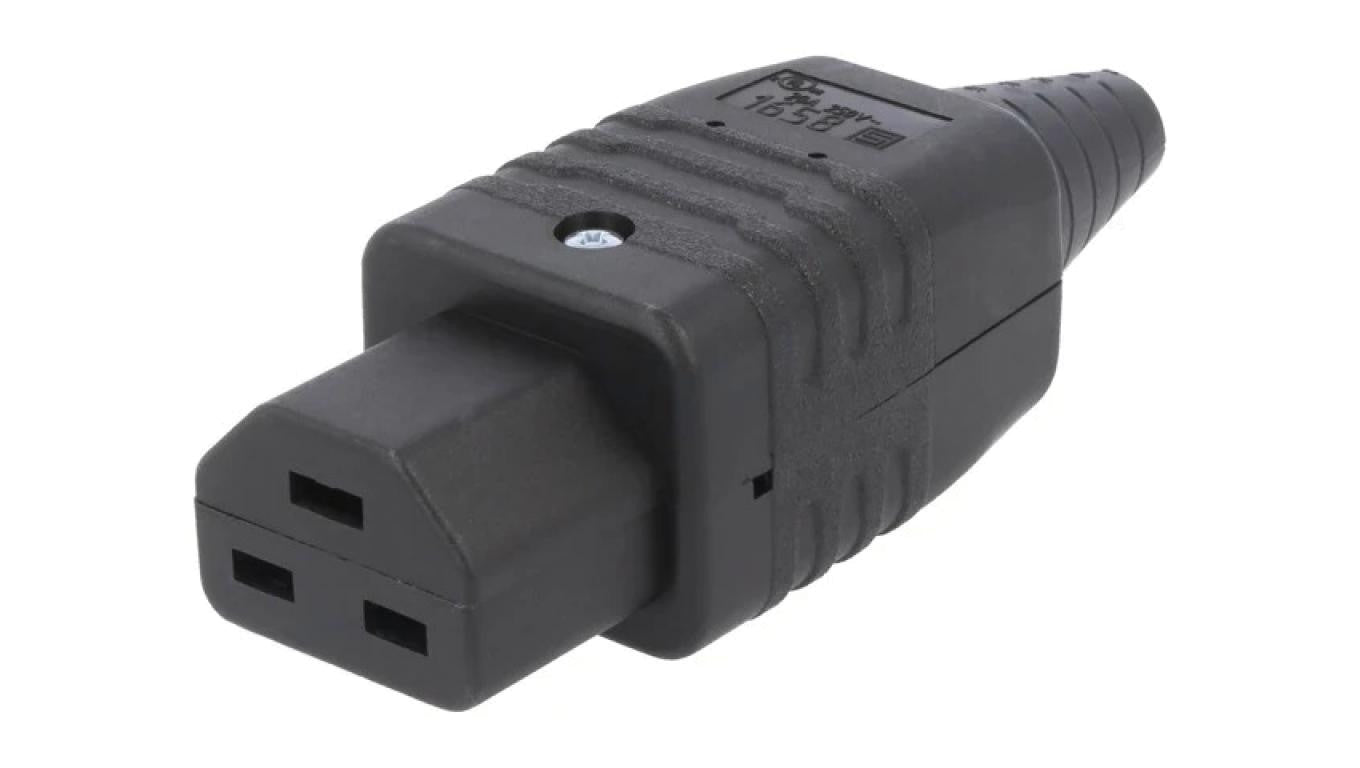 Złącze zasilające AC wtyk żeńskie 16A 250VAC IEC 60320 1658.0000