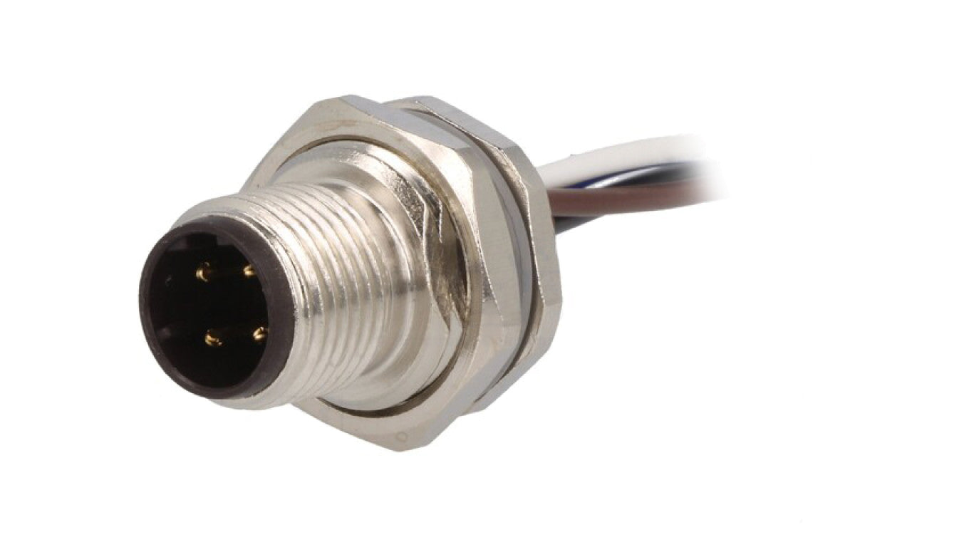Złącze okrągłe M12 męskie proste 4-PIN 250V 0,2m T4171010504-001