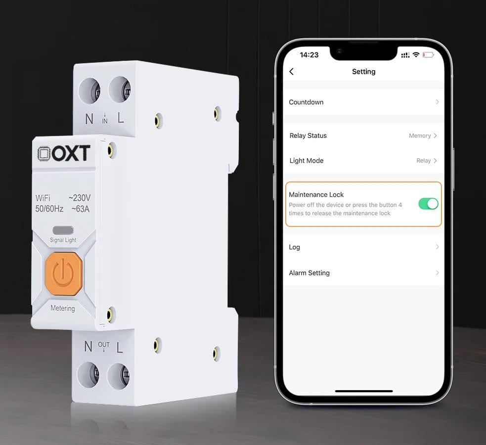 Inteligentny Sterownik OXT | 63A | Licznik | WiFi | Tuya T335
