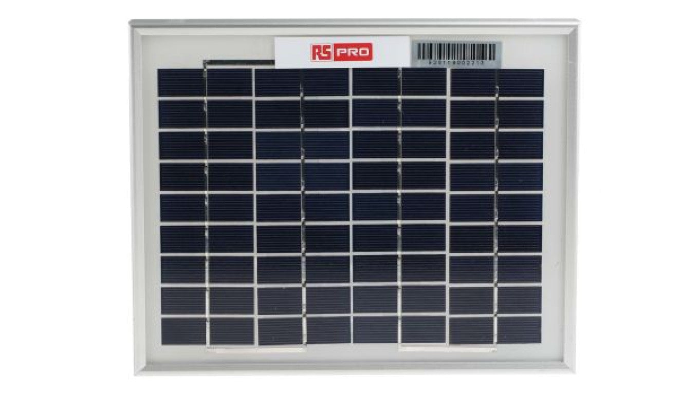 Panel słoneczny 5W 22V 250x200x25mm, RS PRO /zestaw 5szt./