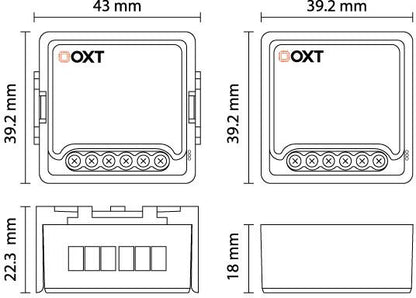 Moduł OXT mini sterownik 2 rolety ZigBee TUYA T268
