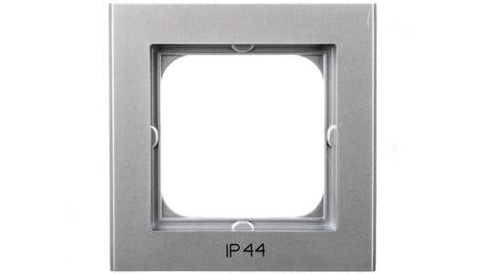 SONATA Ramka pojedyncza do łączników IP44 srebro mat RH-1R/38