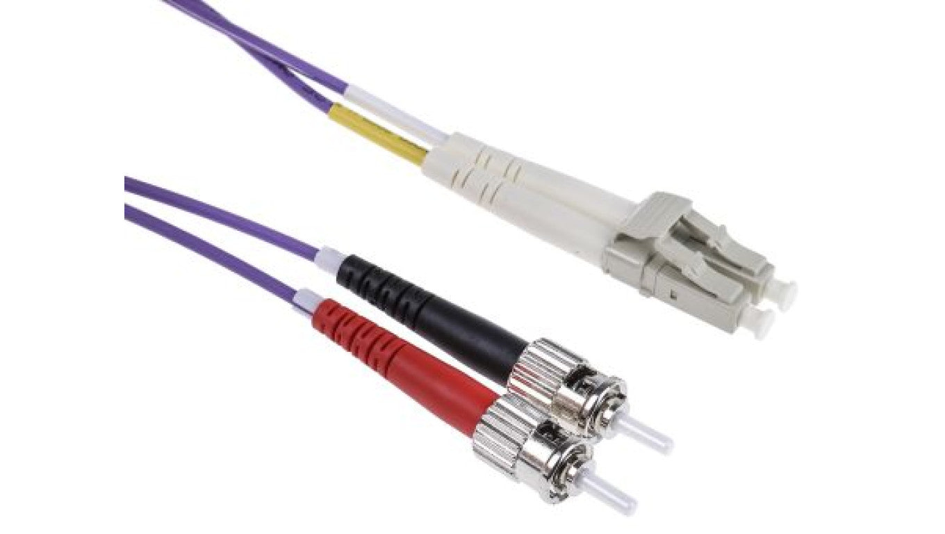 Kabel światłowodowy, średnica: 50/125μm, OM3 Wielomodowy, Fioletowy, LC/ST