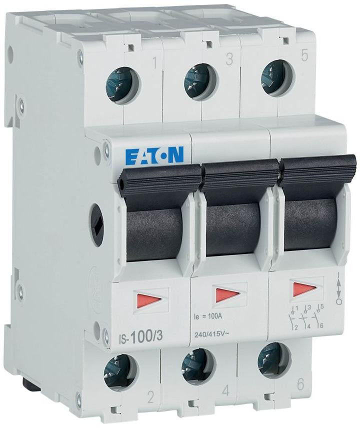 EATON ROZŁĄCZNIK IZOLACYJNY MODUŁOWY 100A 3Z 3P 3M 415V AC IS-100/3