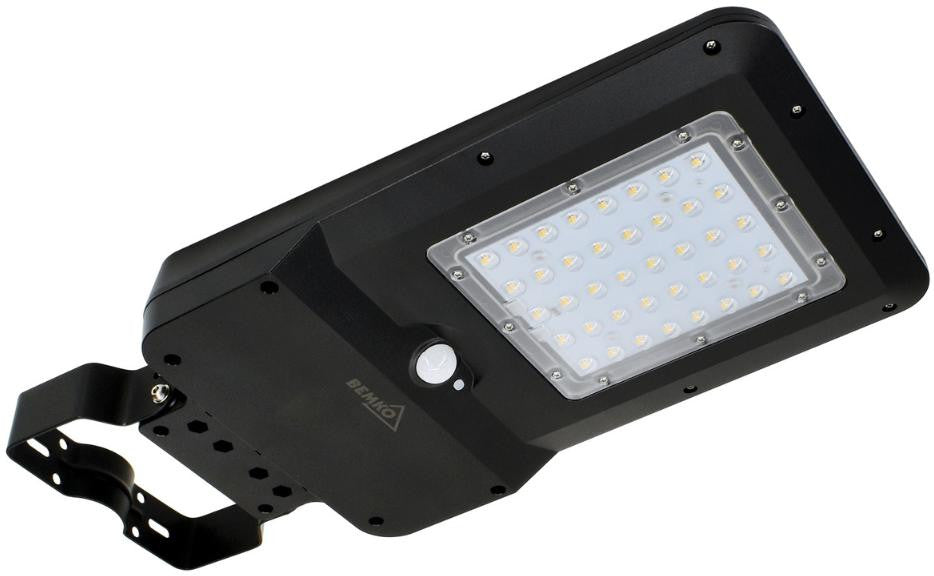 SOLARNA OPRAWA ULICZNA LED SOLGER 25W 3000LM 4000K IP65 CZARNY CZ. PIR