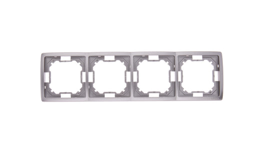 Simon Basic Standard Ramka poczwórna uniwersalna stal inox BMR4/21