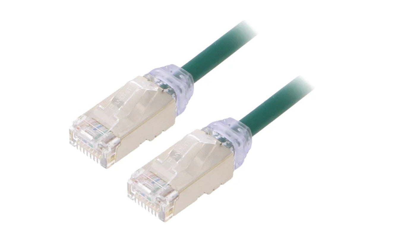 Patch cord F/UTP,TX6A-28™ 6a drut Cu LSZH zielony 3m 28AWG STP28X3MGR