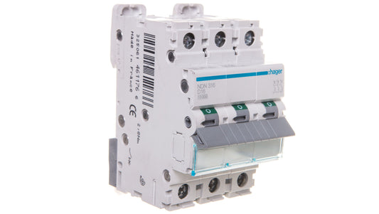 Wyłącznik nadprądowy 3P D 16A 10kA AC NDN316