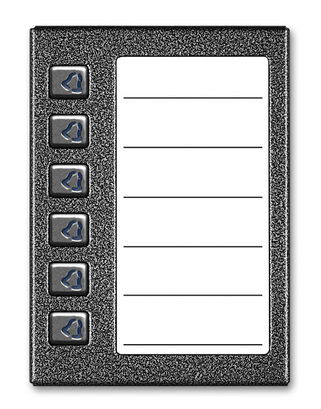 ACO CDN-6NP ST Podświetlany panel listy lokatorów z 6 przyciskami