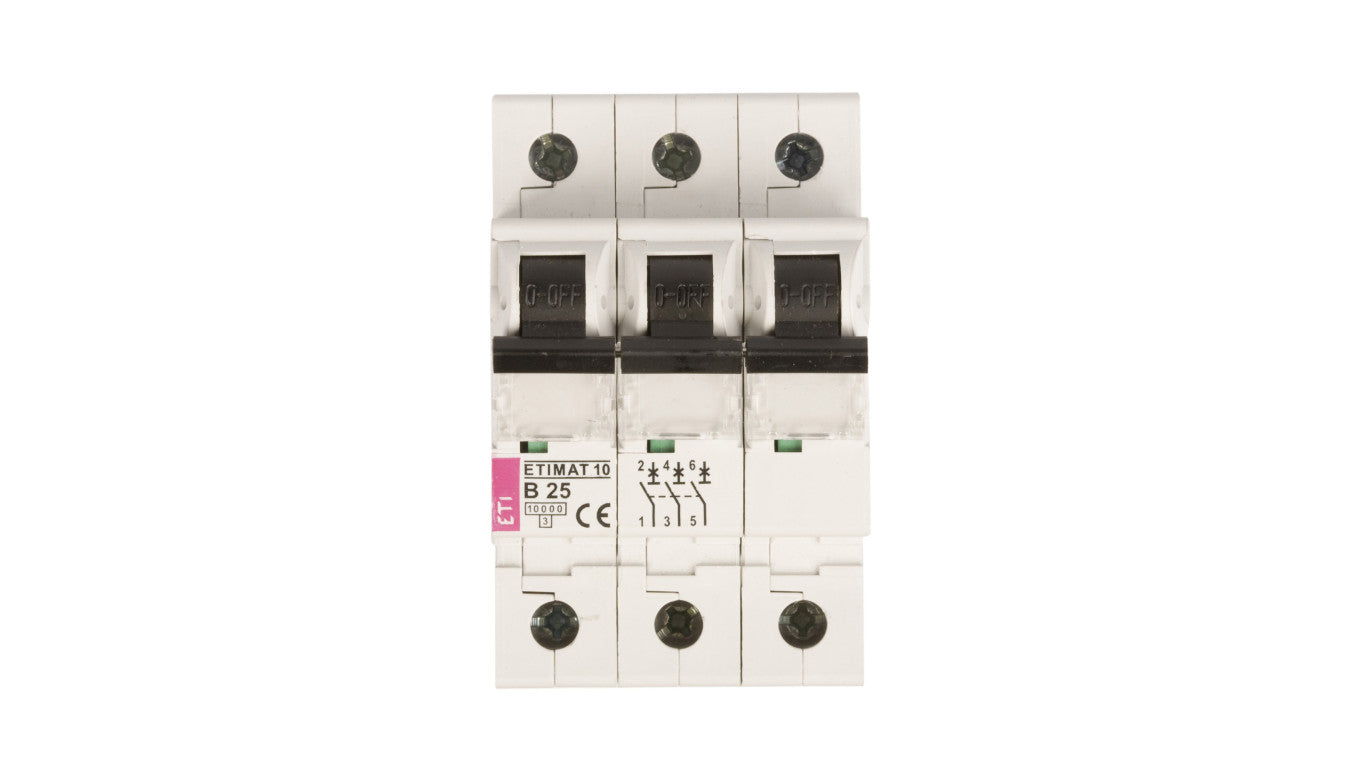 Wyłącznik nadprądowy 3P B 25A 10kA AC ETIMAT10 002125718