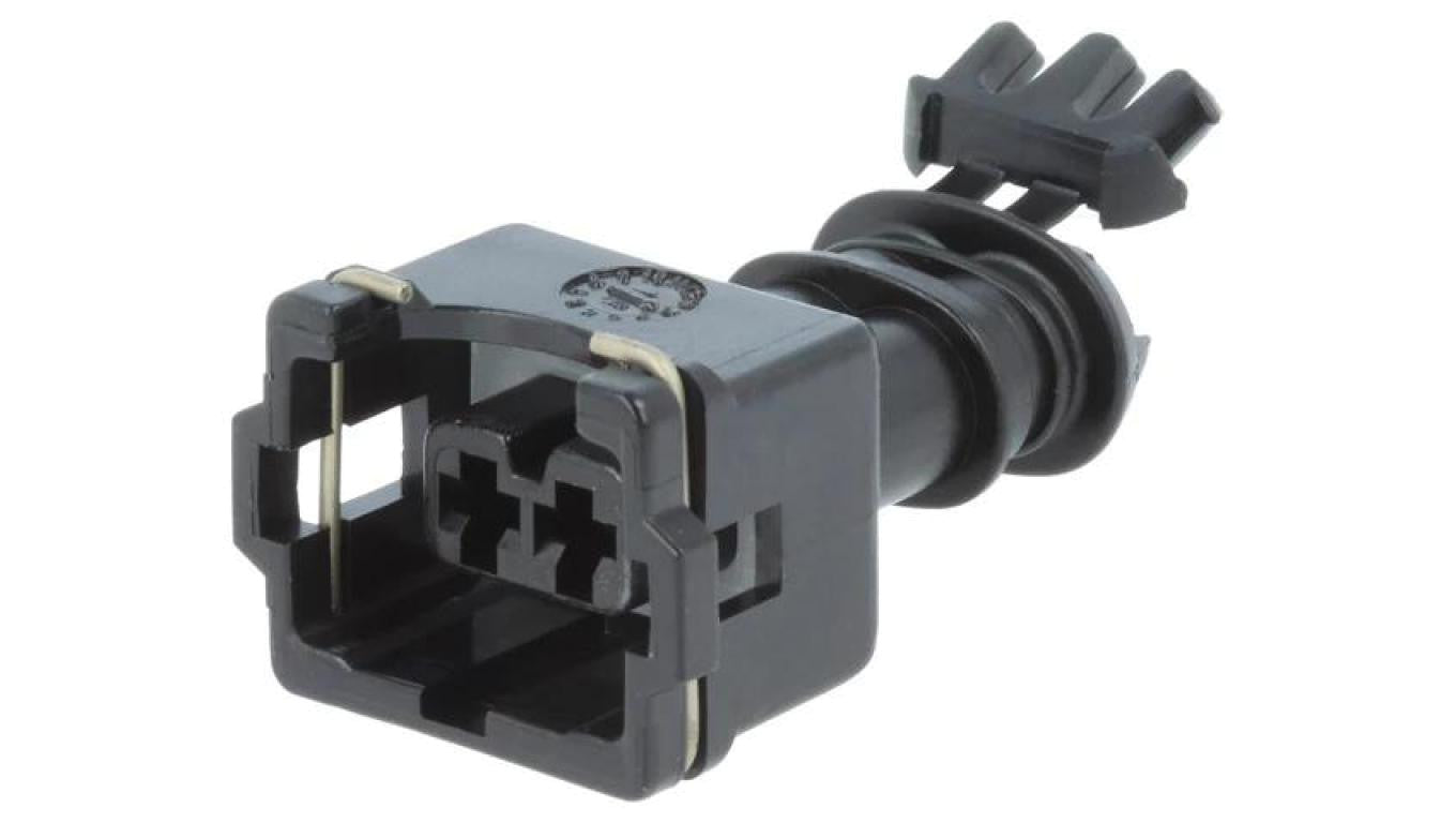 Złącze automotive JPT wtyk żeńskie 2-PIN na przewód czarny 282190-1