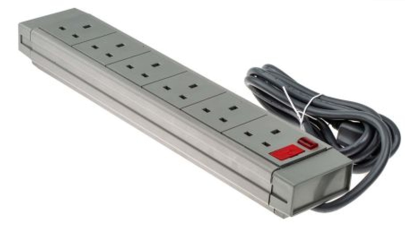 Przedłużacz 6-gniazd 230 V AC Typ G - brytyjski 2m 2494592