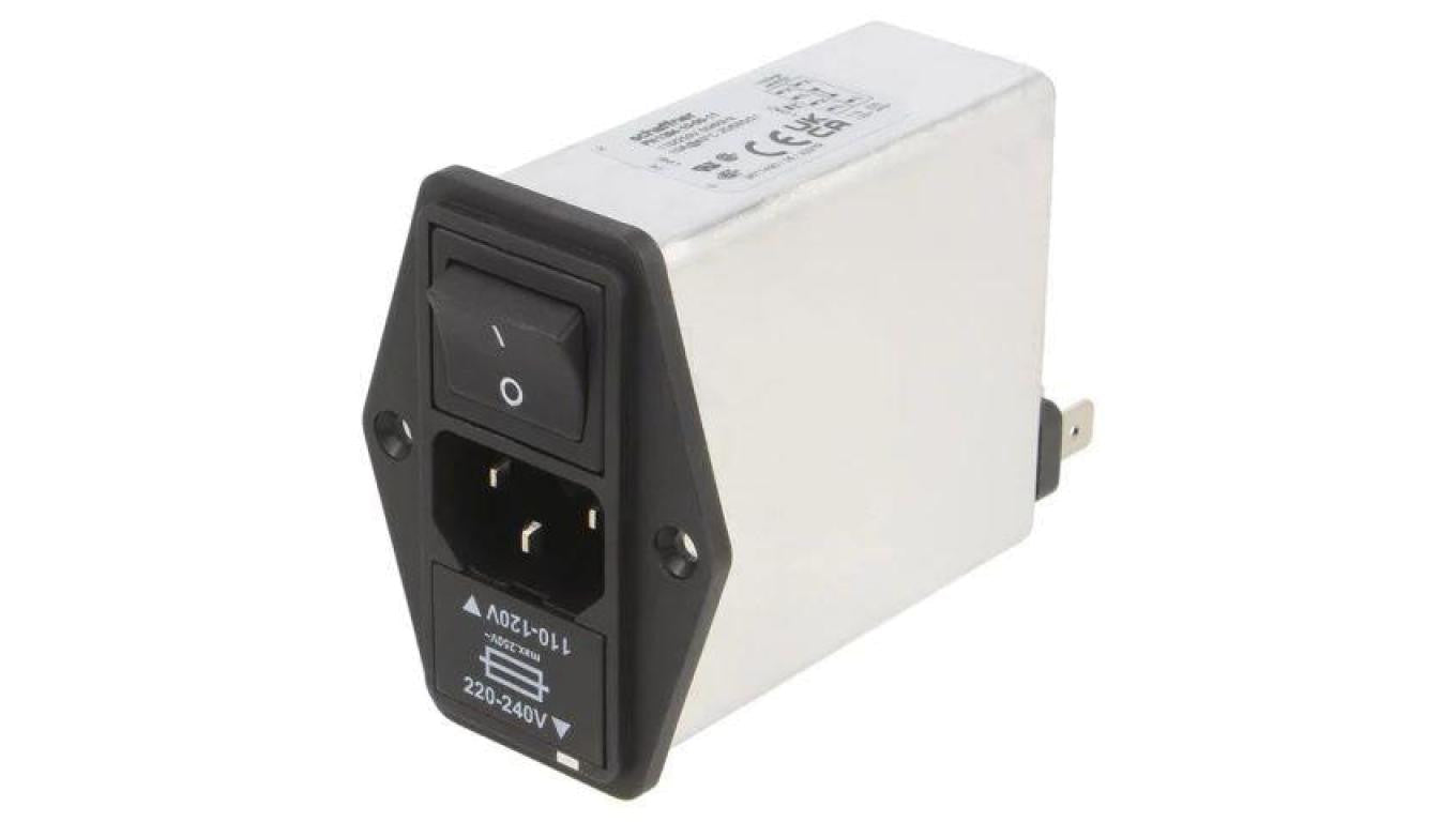Złącze zasilające AC męskie 10A 250VAC C14 (E) 600uH FN1394-10-05-11