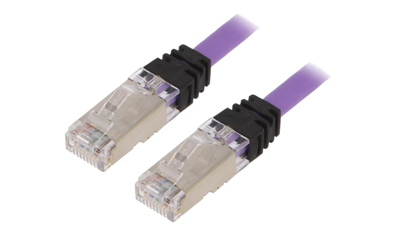 Patch cord S/FTP,TX6A™ 10Gig 6a linka Cu LSZH fioletowy 3m STP6X3MVL